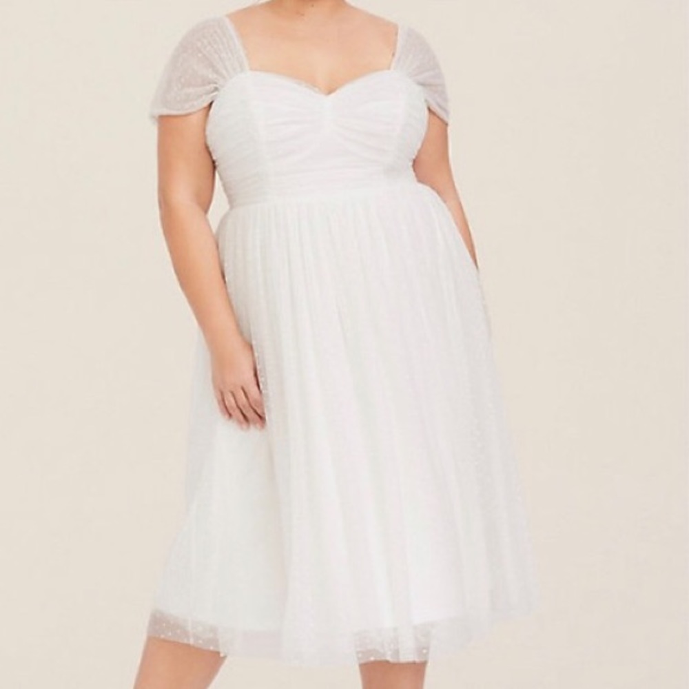 NWT Mesh Swiss Dot Special Occasion Wedding Dress